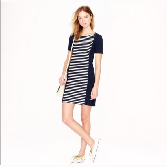 J. Crew Dresses & Skirts - J. Crew Striped Navy Blue Midi Dress